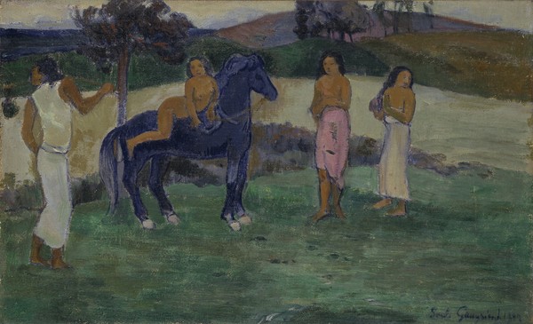 Paul Gauguin, Composition with Figures and a Horse, 1902 (oil on canvas)