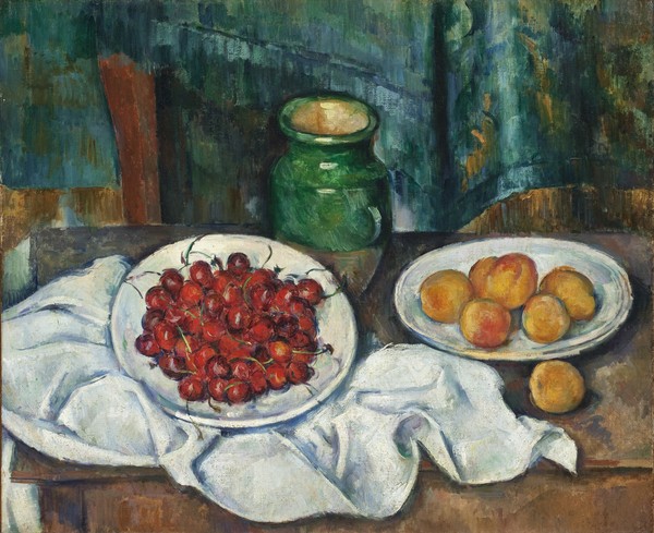 Paul Cézanne, Still Life with Cherries and Peaches, 1885-7 (oil on canvas)