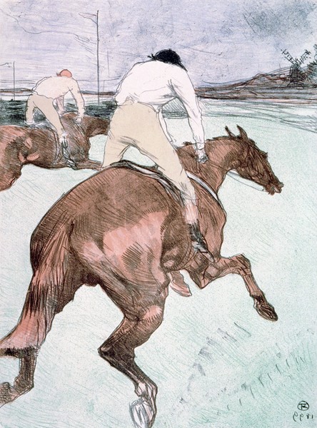 Henri de Toulouse-Lautrec, The Jockey, 1899 (colour lithograph)