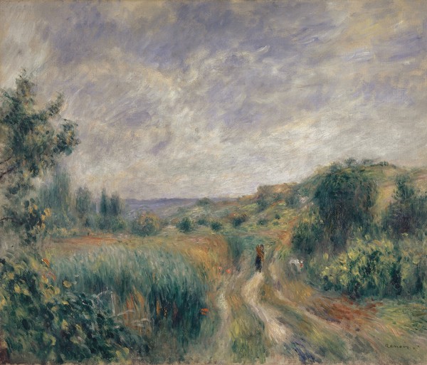 Pierre-Auguste Renoir, Landscape near Essoyes, 1892 (oil on canvas)