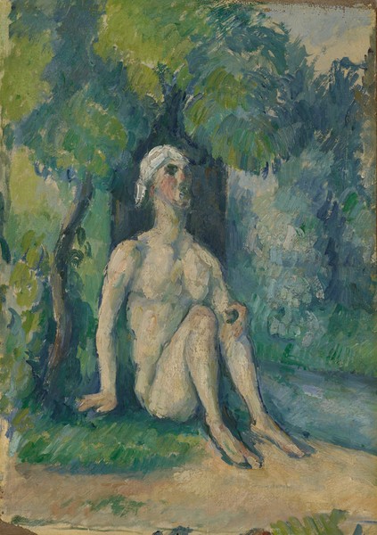 Paul Cézanne, Bather Sitting near the Water, 1876 (oil on canvas)