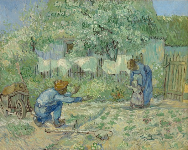 Vincent van Gogh, First Steps, after Millet, 1890 (oil on canvas)