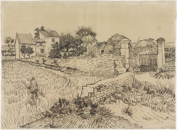 Vincent van Gogh, Farm in Provence, c.1888 (pen on paper)