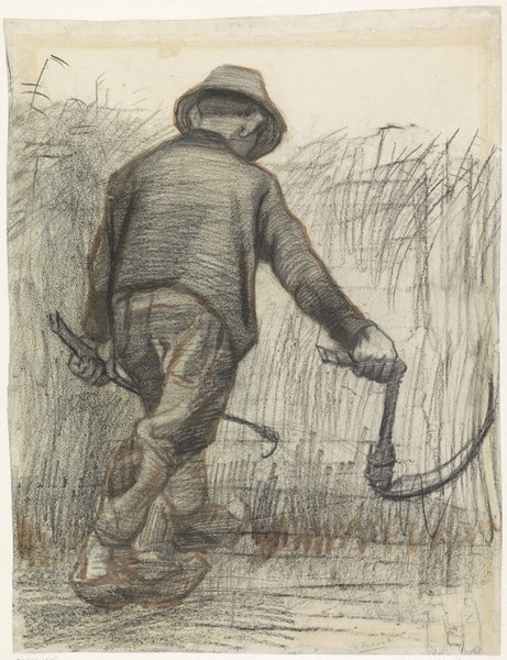Vincent van Gogh, Cutter with hat, seen from the back, c.1865-90 (chalk on paper)