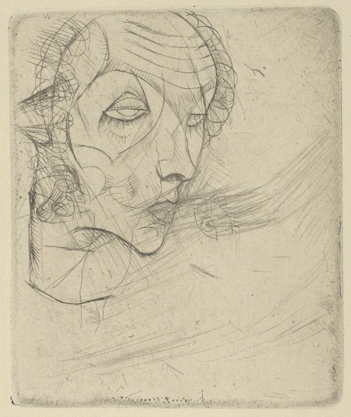 Egon Schiele, Self portrait, 1914 (drypoint print)
