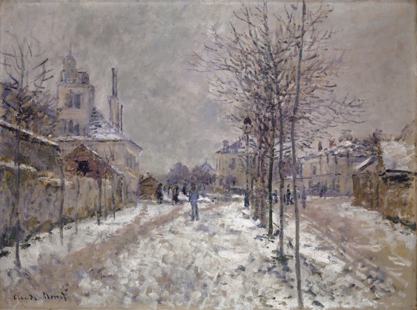 Claude Monet, The Snow-Covered Boulevard de Pontoise in Argenteuil, 1875 (oil on canvas)