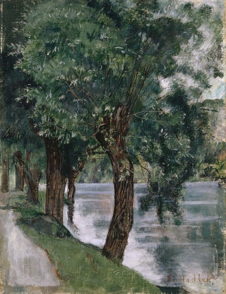 Ferdinand Hodler, Willow Trees at the Rhone, c.1885 (oil on canvas)