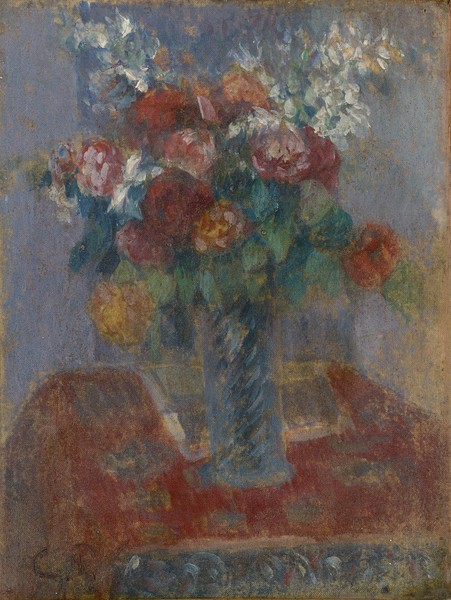Camille Pissarro, Bouquet, c.1900 (oil on silk on canvas)