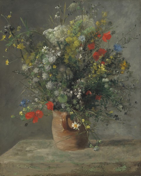 Pierre-Auguste Renoir, Flowers in a Vase, c.1866 (oil on canvas)