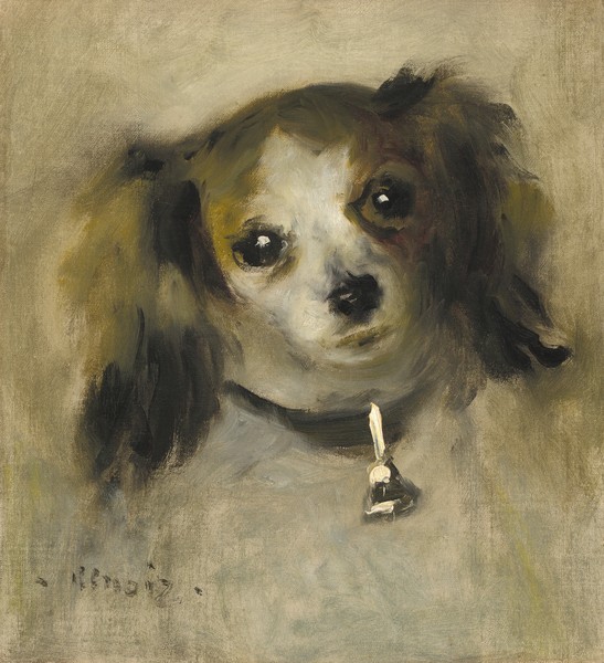 Pierre-Auguste Renoir, Head of a Dog, 1870 (oil on canvas)