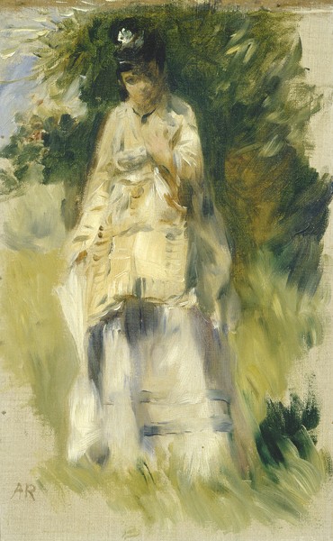 Pierre-Auguste Renoir, Woman Standing by a Tree, 1866 (oil on canvas)