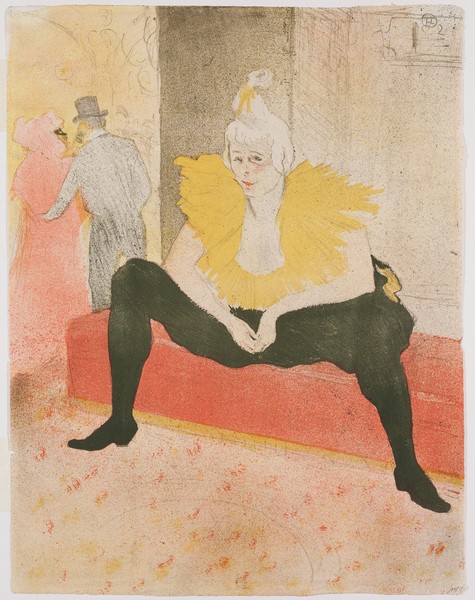 Henri de Toulouse-Lautrec, Seated Female Clown (Mlle Cha-U-Kao), 1896 (lithograph)