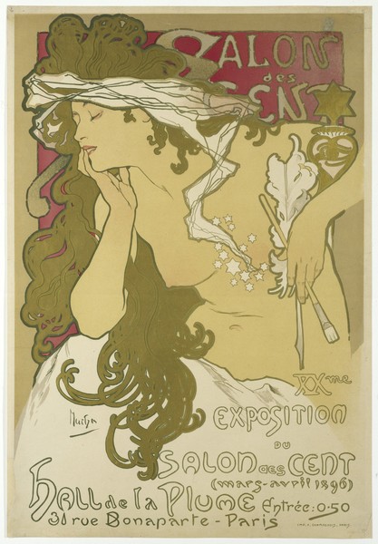 Alfons Maria Mucha, Salon des Cent, XXme Exposition du Salon des Cent, March-April, 1896 (poster)