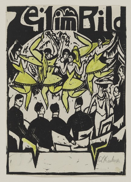 Ernst Ludwig Kirchner, Dancers at the ice palace, 1912 (woodcut)