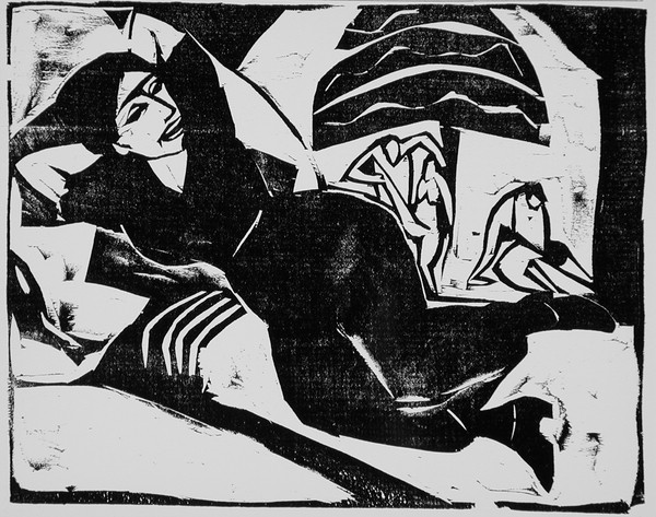 Ernst Ludwig Kirchner, Rest, 1911 (woodcut)
