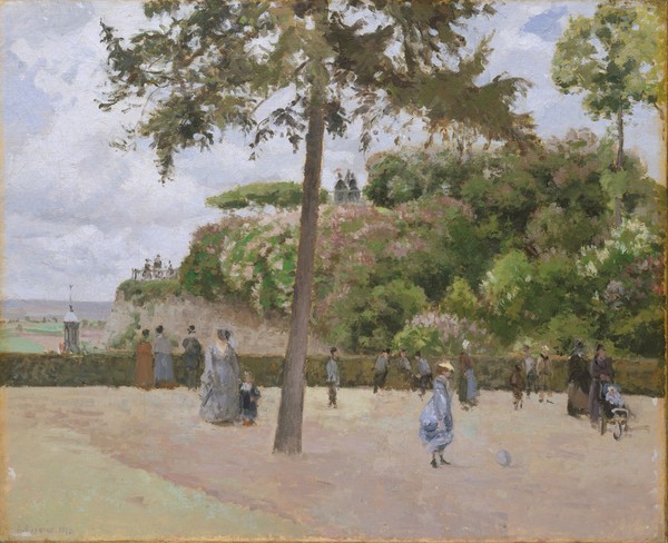 Camille Pissarro, The Public Garden at Pontoise, 1874 (oil on canvas)