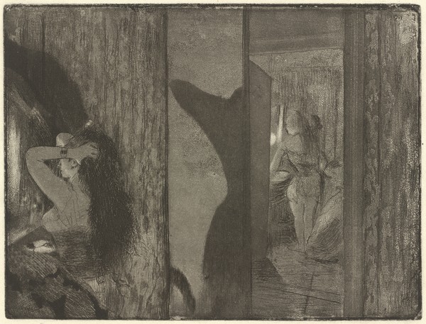 Edgar Degas, Actresses in Their Dressing Rooms, 1879-1880 (etching and aquatint on wove paper)