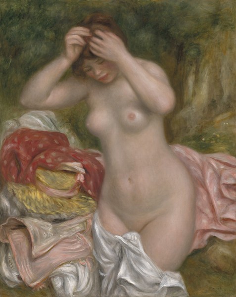 Pierre-Auguste Renoir, Bather Arranging her Hair, 1893 (oil on canvas)