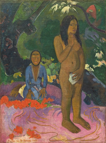 Paul Gauguin, Parau na te Varua ino (Words of the Devil), 1892 (oil on canvas)