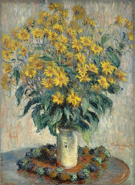 Claude Monet, Jerusalem Artichoke Flowers, 1880 (oil on canvas)