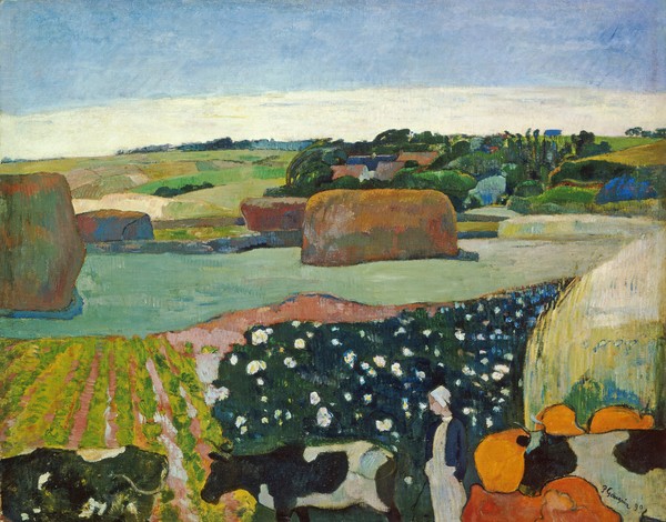Paul Gauguin, Haystacks in Brittany, 1890 (oil on canvas)