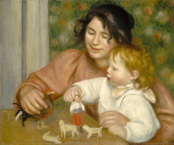 Pierre-Auguste Renoir, Child with Toys, Gabrielle and the Artist's son, Jean, 1895-96 (oil on canvas)