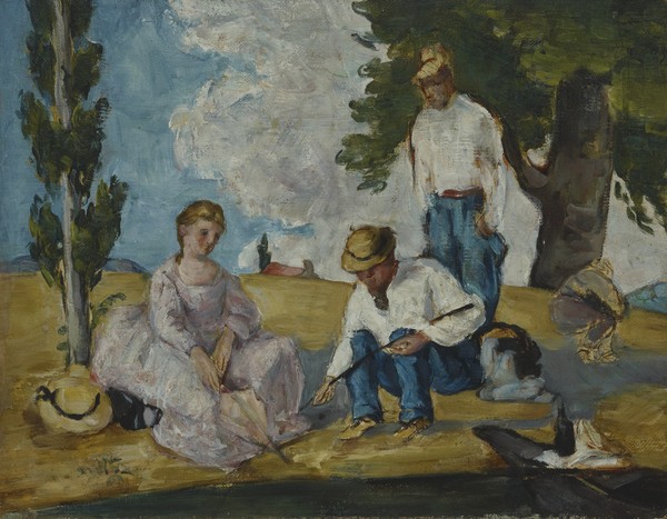 Paul Cézanne, Picnic on a Riverbank, 1873-74 (oil on canvas)