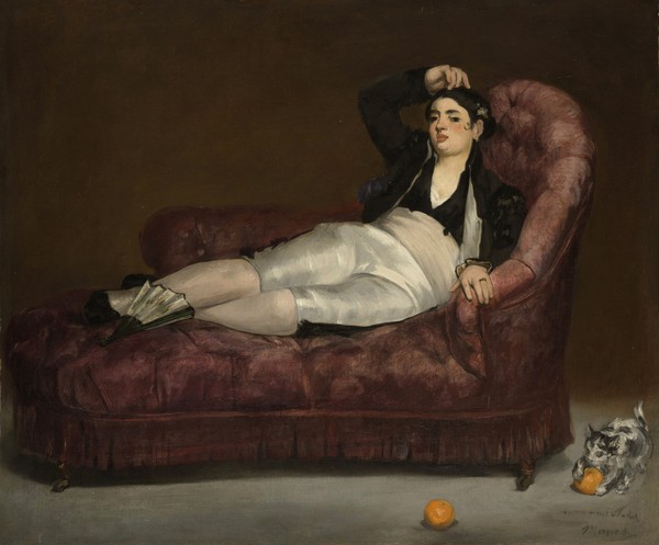 Edouard Manet, Reclining Young Woman in Spanish Costume, 1862-63 (oil on canvas)