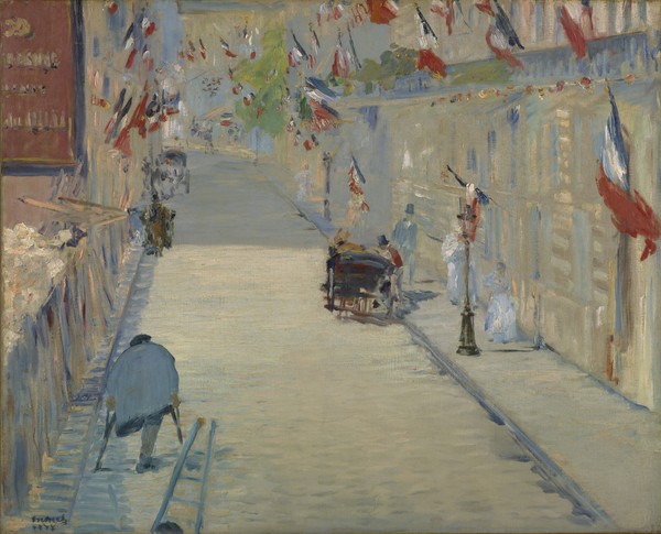 Edouard Manet, The Rue Monsier with Flags, 1878 (oil on canvas)
