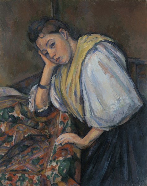 Paul Cézanne, Young Italian woman at a Table, c.1895-1900 (oil on canvas)