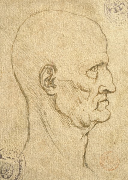 Leonardo da Vinci, Study of human proportions (pencil on paper)