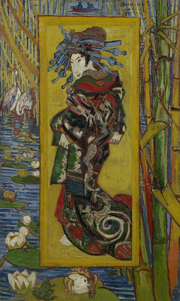 Vincent van Gogh, Japonaiserie: Courtesan or Oiran (after Kesai Eisen), Paris, 1887 (oil on canvas)