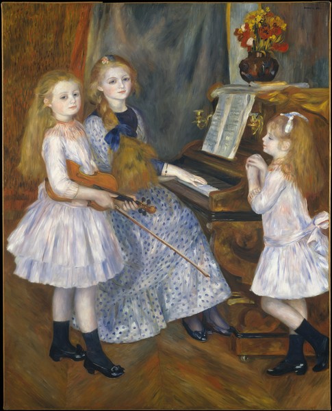 Pierre-Auguste Renoir, The Daughters of Catulle Mendes at the piano, 1888 (oil on canvas)