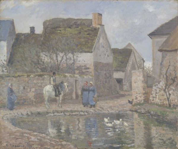 Camille Pissarro, A Pond in Ennery, 1874 (oil on canvas)