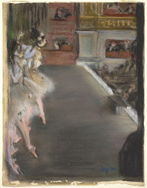 Edgar Degas, Dancers at the Old Opera House, c.1877 (pastel over monotype on laid paper)