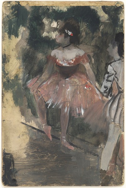 Edgar Degas, Dancers, c.1878 (oil and graphite on card)