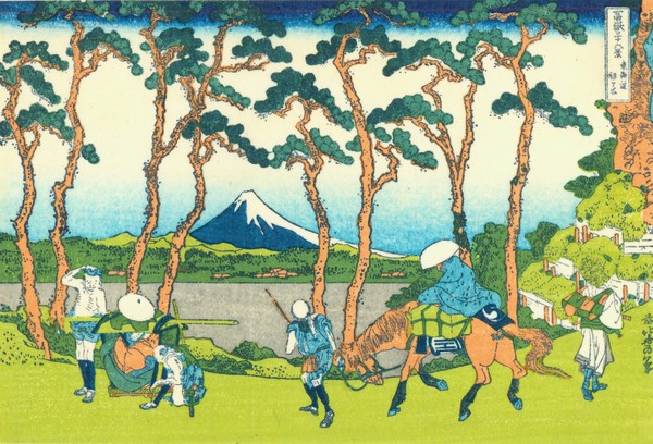 Katsushika Hokusai, Hodogaya on the Tokaido, c.1830 (woodblock print)