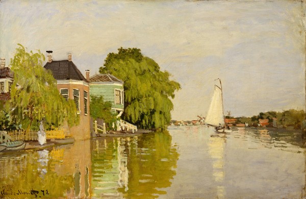 Claude Monet, Houses on the Achterzaan, 1871 (oil on canvas)