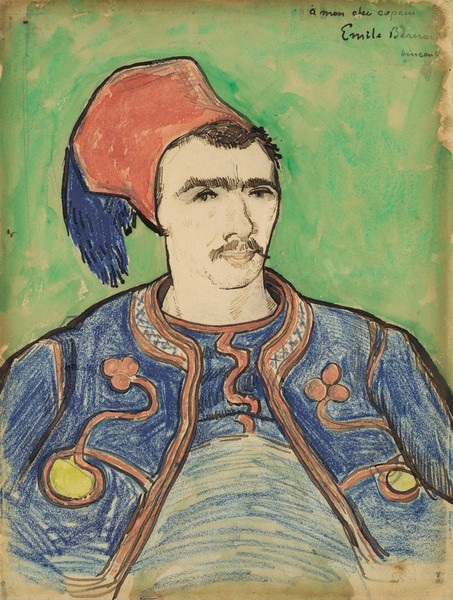 Vincent van Gogh, The Zouave, c.1888 (pen, brown ink, wax crayon and w/c)