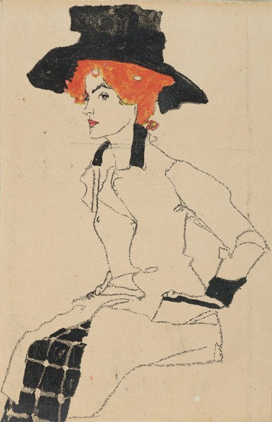 Egon Schiele, Portrait of a Woman, 1910 (lithograph)