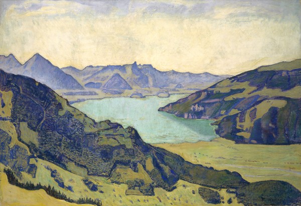 Ferdinand Hodler, View of the Lake of Thun from Breitlauenen, 1906 (oil on canvas)
