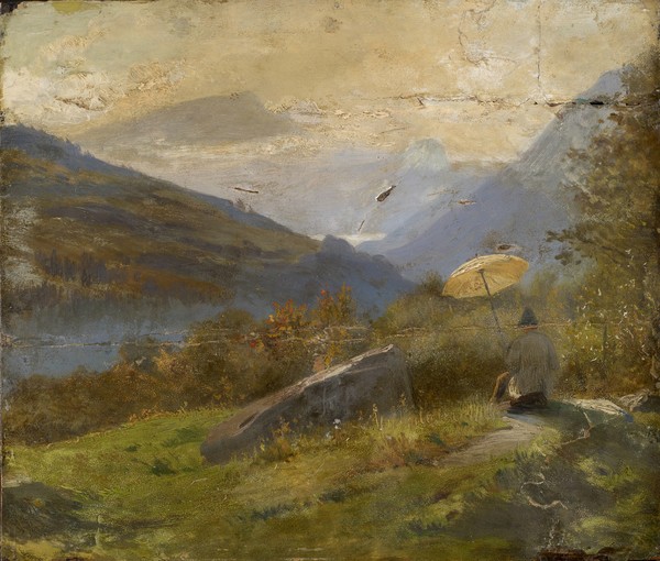 Carl Spitzweg, The Painter, c.1860 (oil on paper)