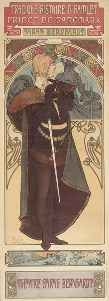 Alfons Maria Mucha, Hamlet, 1899 (colour litho)