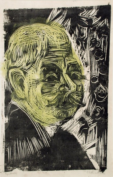 Ernst Ludwig Kirchner, Portrait of Dr. Spengler, 1919 (woodcut)