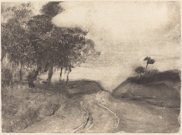 Edgar Degas, The Road (La route), c.1878-80 (monotype (black ink) on china paper)
