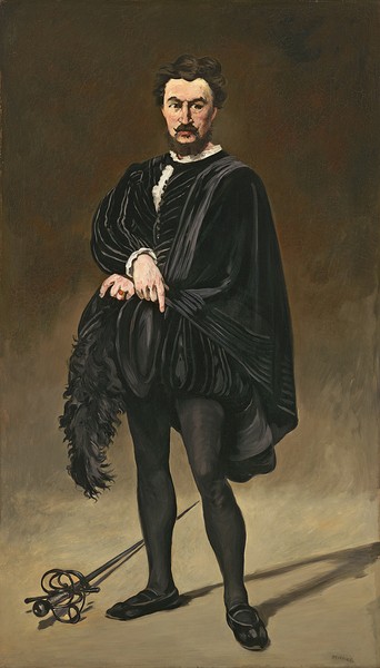 Edouard Manet, The Tragedian Actor (Rouviere as Hamlet), 1866 (oil on canvas)