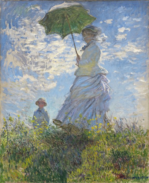 Claude Monet, Woman with a Parasol - Madame Monet and Her Son, 1875 (oil on canvas)