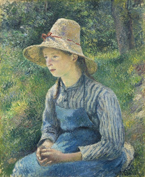 Camille Pissarro, Peasant Girl with a Straw Hat, 1881 (oil on canvas)