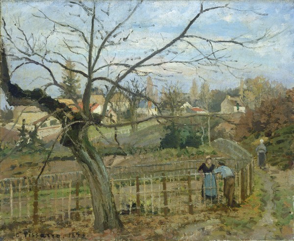 Camille Pissarro, The Fence, 1872 (oil on canvas)