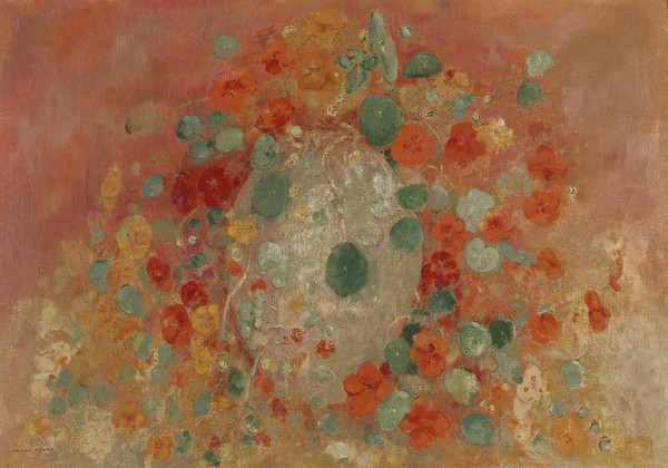 Odilon Redon, Nasturtiums, 1905 (oil on canvas)